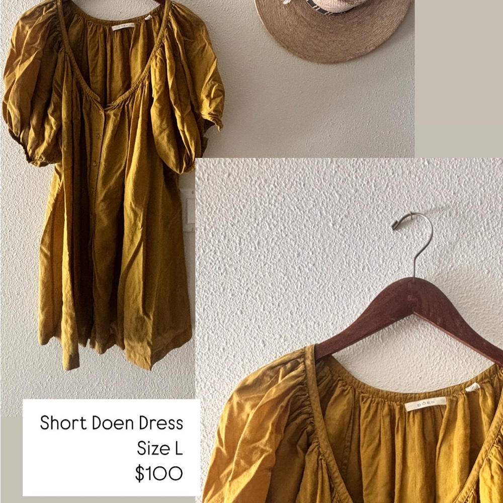 Doen Mini Dress in Rich Mustard